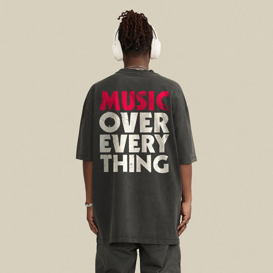 Red Heart “Music Over Everything” Tee