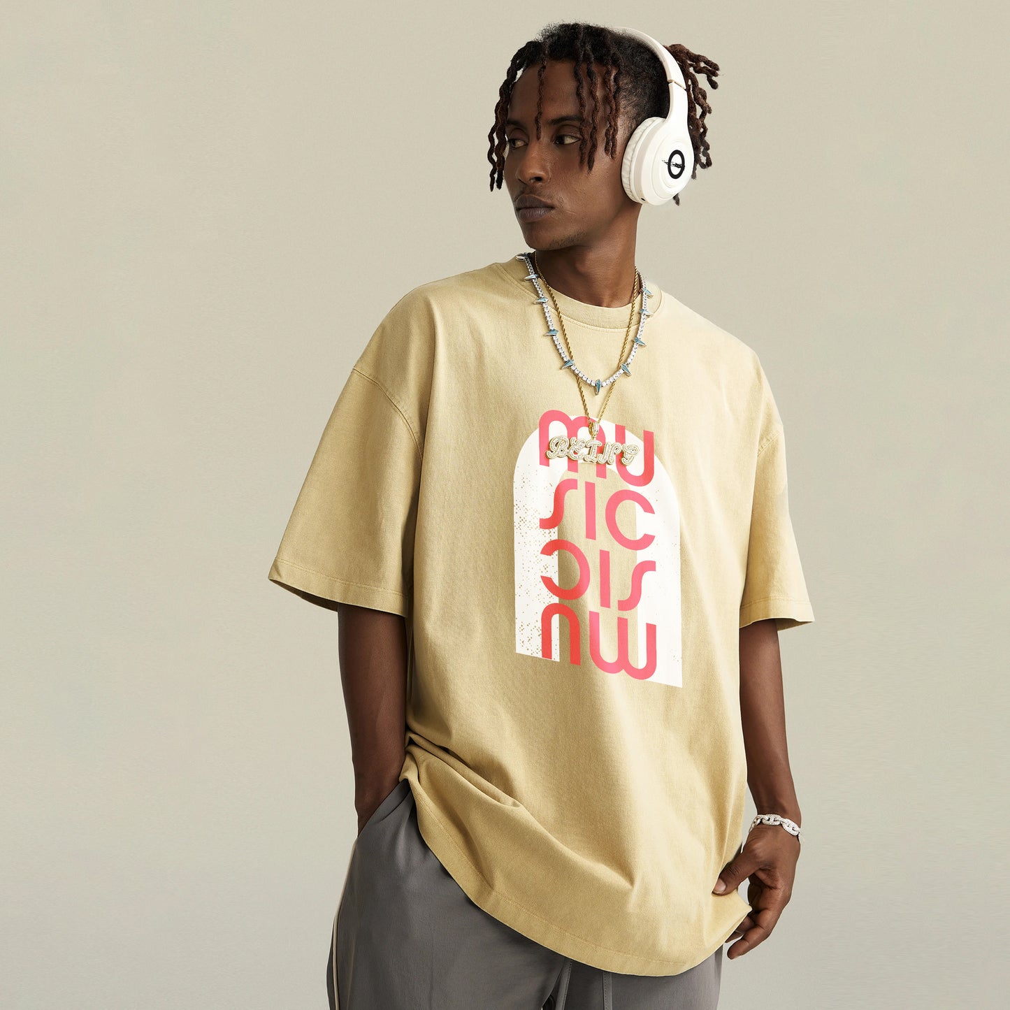 ALL FIRE “MUSIC” Oversized Tee