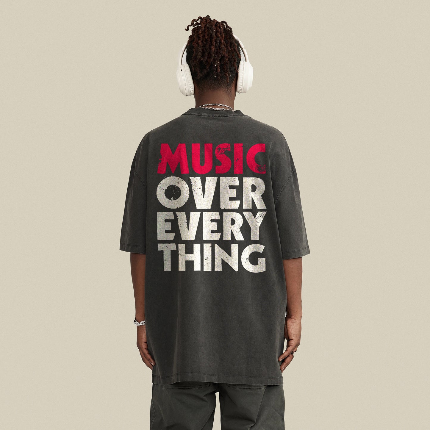 Red Heart “Music Over Everything” Tee