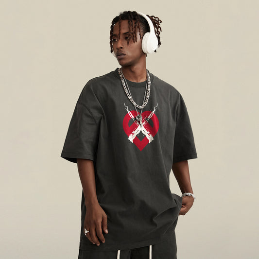Red Heart “Music Over Everything” Tee