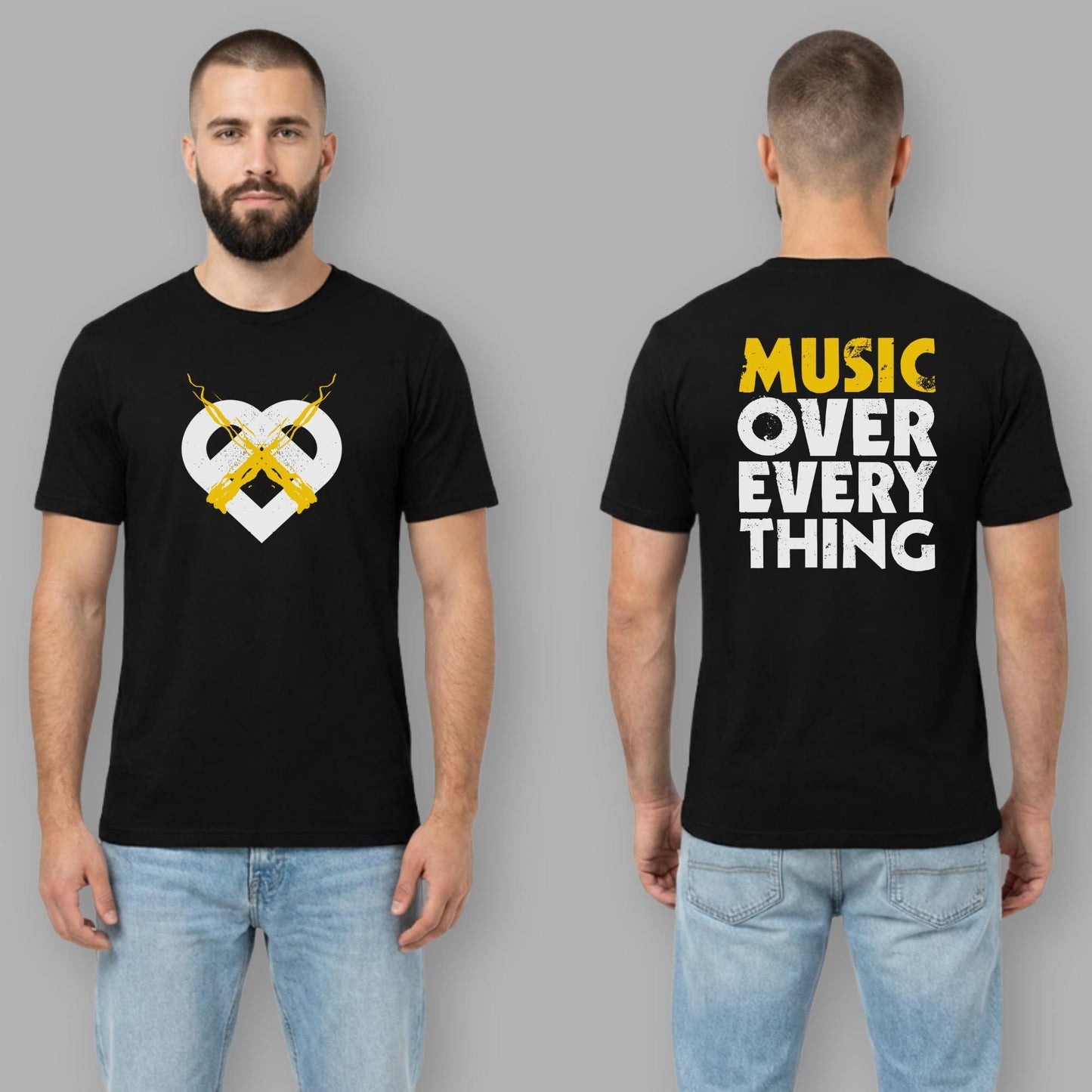 Yellow Heart Music Over Everything Tee